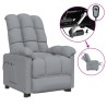 Fauteuil inclinable électrique Gris clair Tissu 