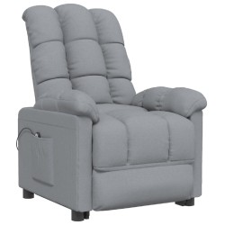 Fauteuil inclinable électrique Gris clair Tissu 