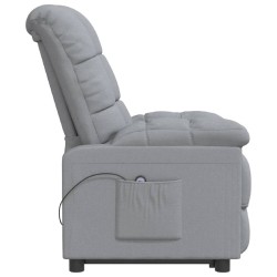 Fauteuil inclinable électrique Gris clair Tissu 