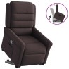 Fauteuil inclinable marron foncé tissu 