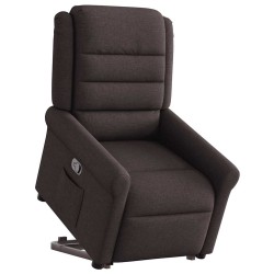 Fauteuil inclinable marron foncé tissu 