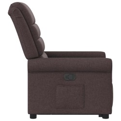 Fauteuil inclinable marron foncé tissu 