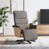 Fauteuil inclinable de massage avec repose-pieds taupe tissu 