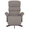 Fauteuil inclinable de massage avec repose-pieds taupe tissu 