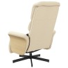 Fauteuil inclinable de massage avec repose-pieds crème tissu 