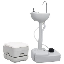 Ensemble de toilette et support de lavage des mains de camping 