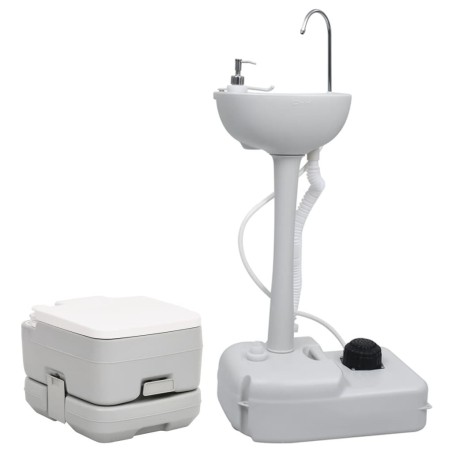 Ensemble de toilette et support de lavage des mains de camping 