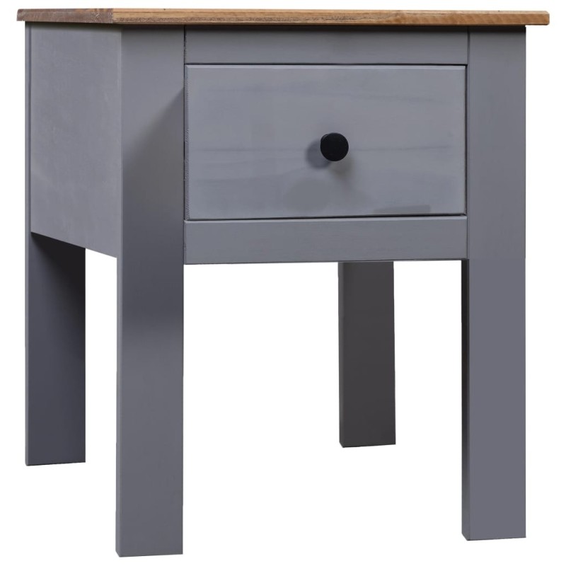 Table de chevet Gris 46x40x57 cm Pin Gamme Panama Table de chevet Gris 46x40x57 cm Pin Gamme Panama
