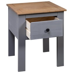 Table de chevet Gris 46x40x57 cm Pin Gamme Panama 