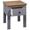 Table de chevet Gris 46x40x57 cm Pin Gamme Panama 