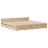 Cadre de lit sans matelas 160x200 cm bois massif de pin 