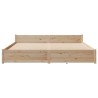 Cadre de lit sans matelas 160x200 cm bois massif de pin 
