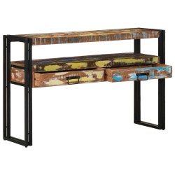 Tables d'appointMulticolores 120x33x75 cm en Bois Massif de Récupération et Métal 
