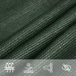 Voile d'ombrage 160 g/m² Vert foncé 4x6 m PEHD 