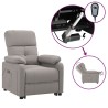 Fauteuil inclinable électrique Taupe Tissu 