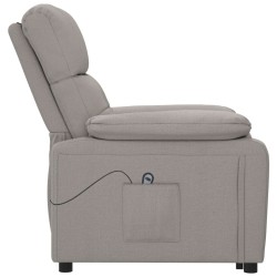Fauteuil inclinable électrique Taupe Tissu 