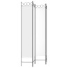 Cloison de séparation 4 panneaux Blanc 160x220 cm Tissu 