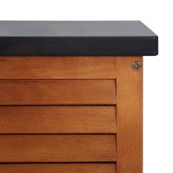 Boîte de rangement de jardin 117x50x55 cm Eucalyptus solide 