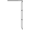 Paroi de douche avec étagère Noir 80x195 cm Verre ESG&Aluminium 