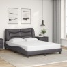 Cadre de lit avec LED sans matelas gris 120x200 cm 