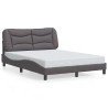 Cadre de lit avec LED sans matelas gris 120x200 cm 