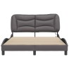 Cadre de lit avec LED sans matelas gris 120x200 cm 
