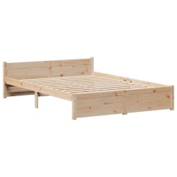 Cadre de lit avec tête de lit sans matelas 120x190 cm 
