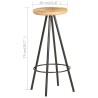 Tabourets de bar lot de 4 bois de manguier brut 