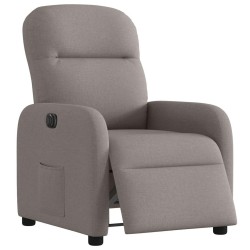 Fauteuil inclinable électrique Taupe Tissu 