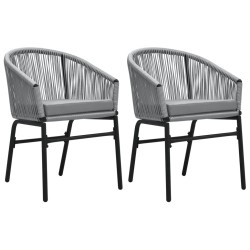 Ensemble à manger de jardin 3 pcs Gris 