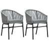 Ensemble à manger de jardin 3 pcs Gris 