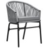 Ensemble à manger de jardin 3 pcs Gris 