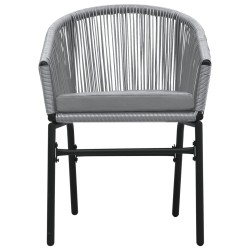 Ensemble à manger de jardin 3 pcs Gris 