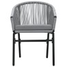 Ensemble à manger de jardin 3 pcs Gris 