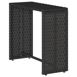 Salon de jardin 5 pcs avec coussins empilable noir polyrotin 