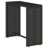 Salon de jardin 5 pcs avec coussins empilable noir polyrotin 