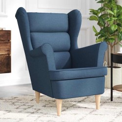 Fauteuil bleu 74x84x100 cm tissu 