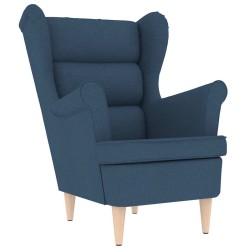 Fauteuil bleu 74x84x100 cm tissu 