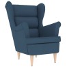 Fauteuil bleu 74x84x100 cm tissu 