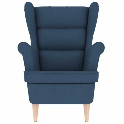 Fauteuil bleu 74x84x100 cm tissu 