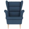 Fauteuil bleu 74x84x100 cm tissu 