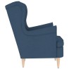 Fauteuil bleu 74x84x100 cm tissu 