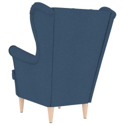 Fauteuil bleu 74x84x100 cm tissu 