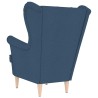 Fauteuil bleu 74x84x100 cm tissu 