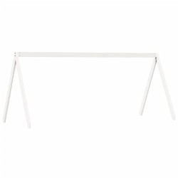 Lit superposé avec échelle et toit sans matelas blanc 90x190 cm 