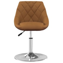 Chaises à manger pivotantes lot de 4 Marron Velours 