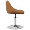 Chaises à manger pivotantes lot de 4 Marron Velours 