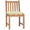 Chaises de jardin lot de 2 avec coussins Bois de teck massif 