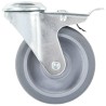 32 pcs Roulettes pivotantes à trou de boulon 100 mm 