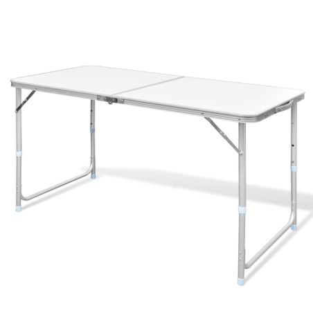 Table pliable de camping Hauteur réglable Aluminium 120x60 cm 